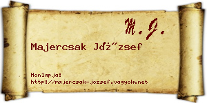 Majercsak József névjegykártya